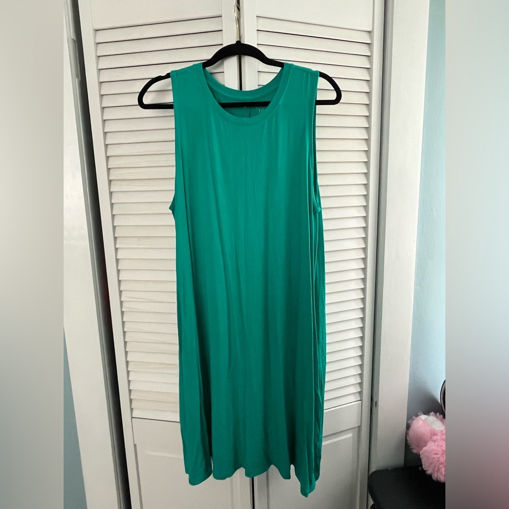 Time and Tru Teal Sleeveless Swing Dress